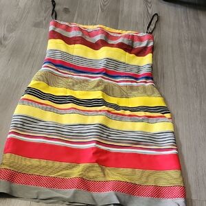 J. McLaughlin Multicolor Strapless Dress Size 4